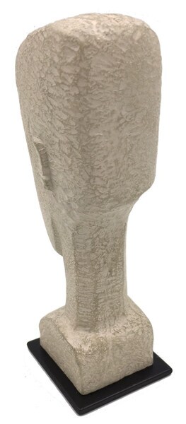 Portraiture Female Head Sculpture By Modigliani Inspired by Etruscan Art